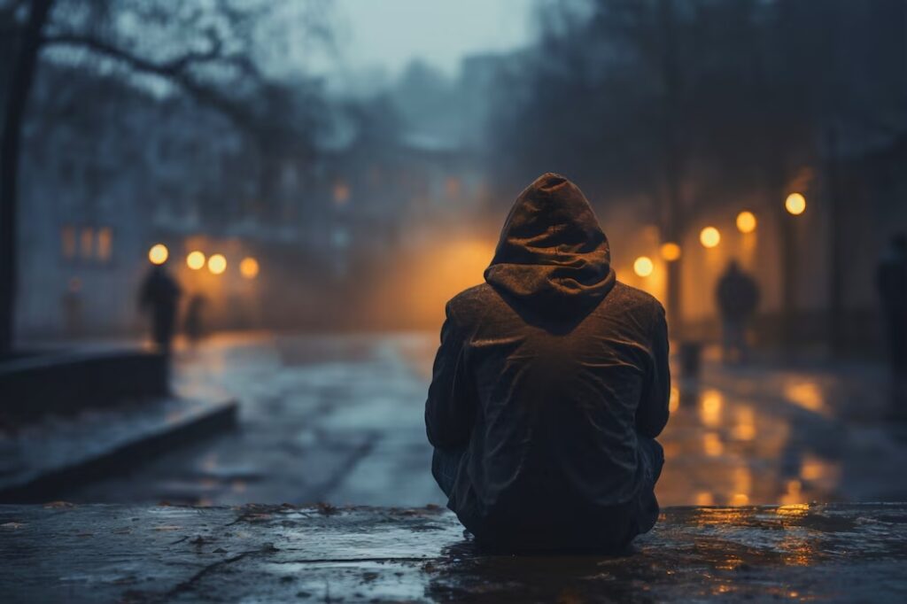 homme isolé